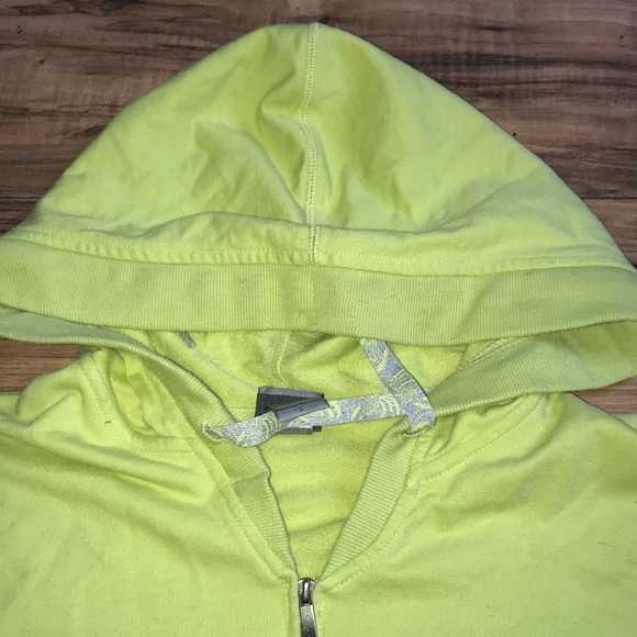 C9 Champion lime green short Sleeves zipper hoodie puff shoulders size large - Picture 3 of 13